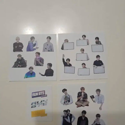 달려라방탄  RUN BTS POLY 이벤트 포토카드 7장 + 스티커
