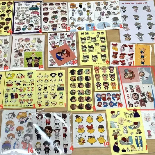 EXO 엑소 백현 세훈 디오 카이 시우민 팬아트스티커 원가 일괄양도