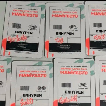 엔하이픈 enhypen 매니페스토 렌티큘러 포토카드 포카 세트