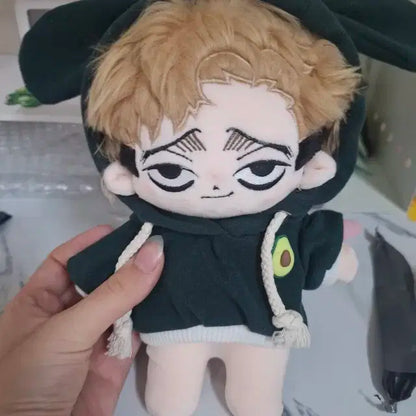 20cm 인형옷 패치 후드 티셔츠 아보카도