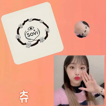 -SOVI- 츄 착용 플라워 비즈팔찌