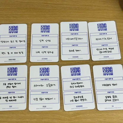 스트레이키즈 카르마 팝업 특전 포카 방찬 리노 창빈 현진 한 필릭스 승민