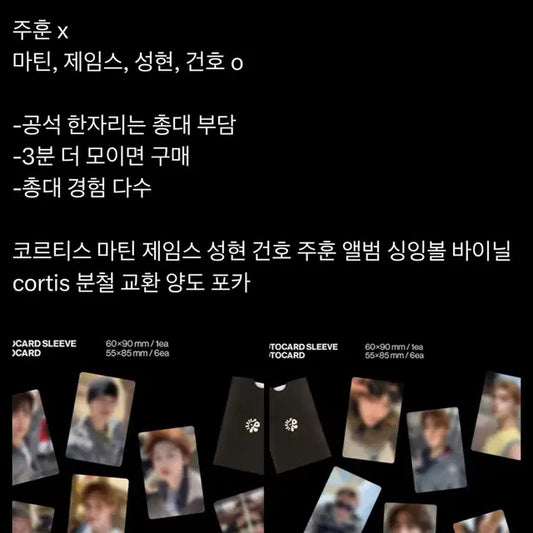!!제임스 마틴!! 코르티스 싱잉볼 바이닐 일괄 개별 분철