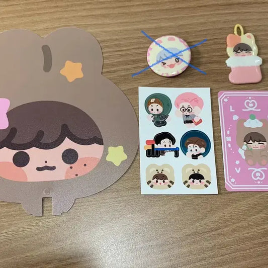 엔시티 nct 다님 굿즈 곰효기 부채 치즈잰 럭키카드 마크 스티커