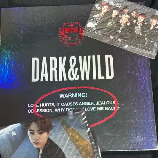 방탄소년단 다크앤와일드 단체 진 포토카드 앨범