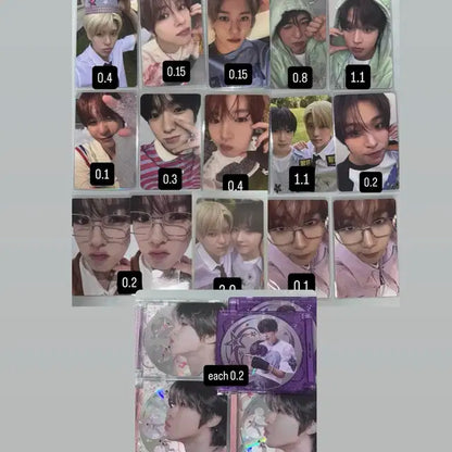 엔시티위시 시온 리쿠 사쿠 료 포카 컬러 팝팝 쥬얼 앨범 유닛