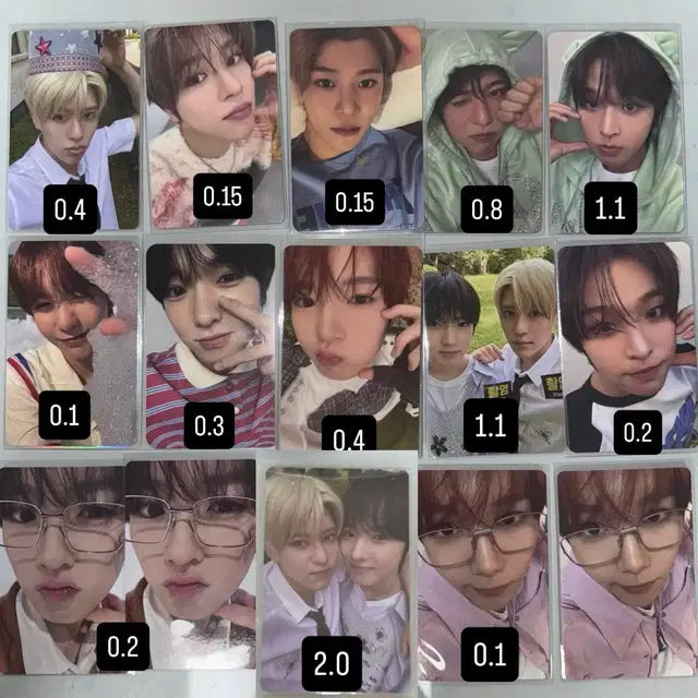 엔시티위시 시온 리쿠 사쿠 료 포카 컬러 팝팝 쥬얼 앨범 유닛