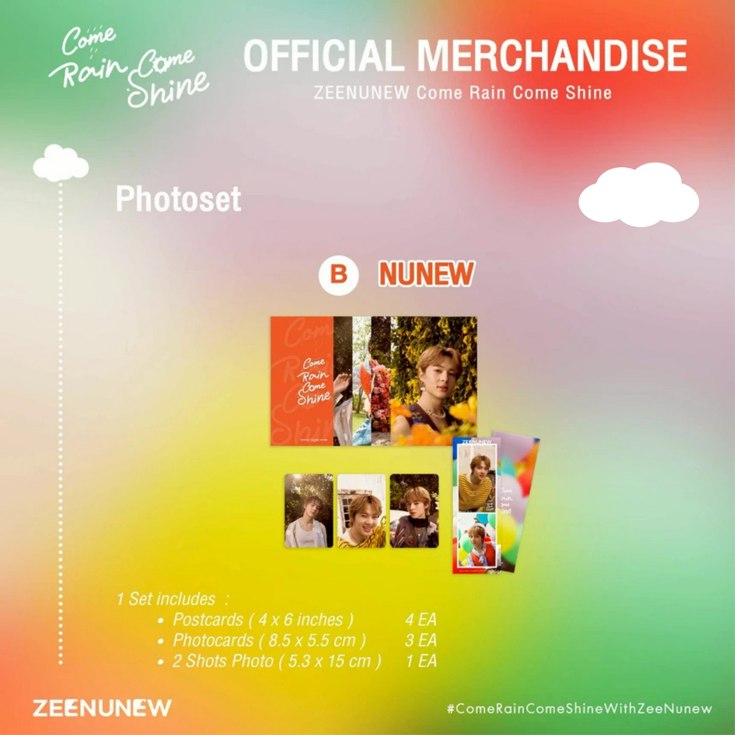 [PRE-ORDER] ZEENUNEW -  COME RAIN COME SHINE OFFICIAL MERCHANDISE