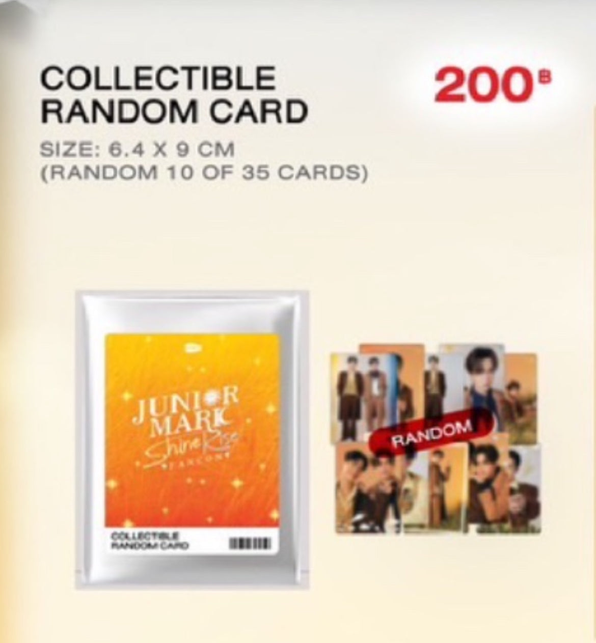 【PRE-ORDER】 GMMTV - SHINE RISE FANCON ｜ COLLECTIBLE RANDOM CARD 【JUNIOR MARK】