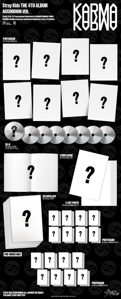 [PRE-ORDER] STRAY KIDS - 4th Full Album "KARMA" [Accordion Ver.] + Pre-Order Benefit (Choose POB)