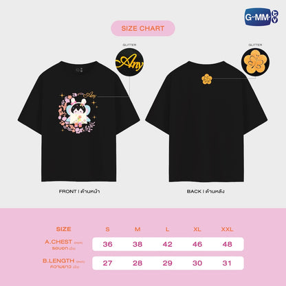 【PRE-ORDER】 GMMTV - ANY OFFICIAL T-SHIRT | BLUSH BLOSSOM FAN FEST 2026 : MIDNIGHT BLOOM