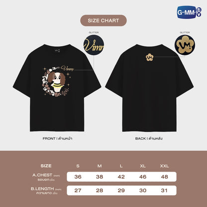 【PRE-ORDER】 GMMTV - VIMMY OFFICIAL T-SHIRT | BLUSH BLOSSOM FAN FEST 2026 : MIDNIGHT BLOOM