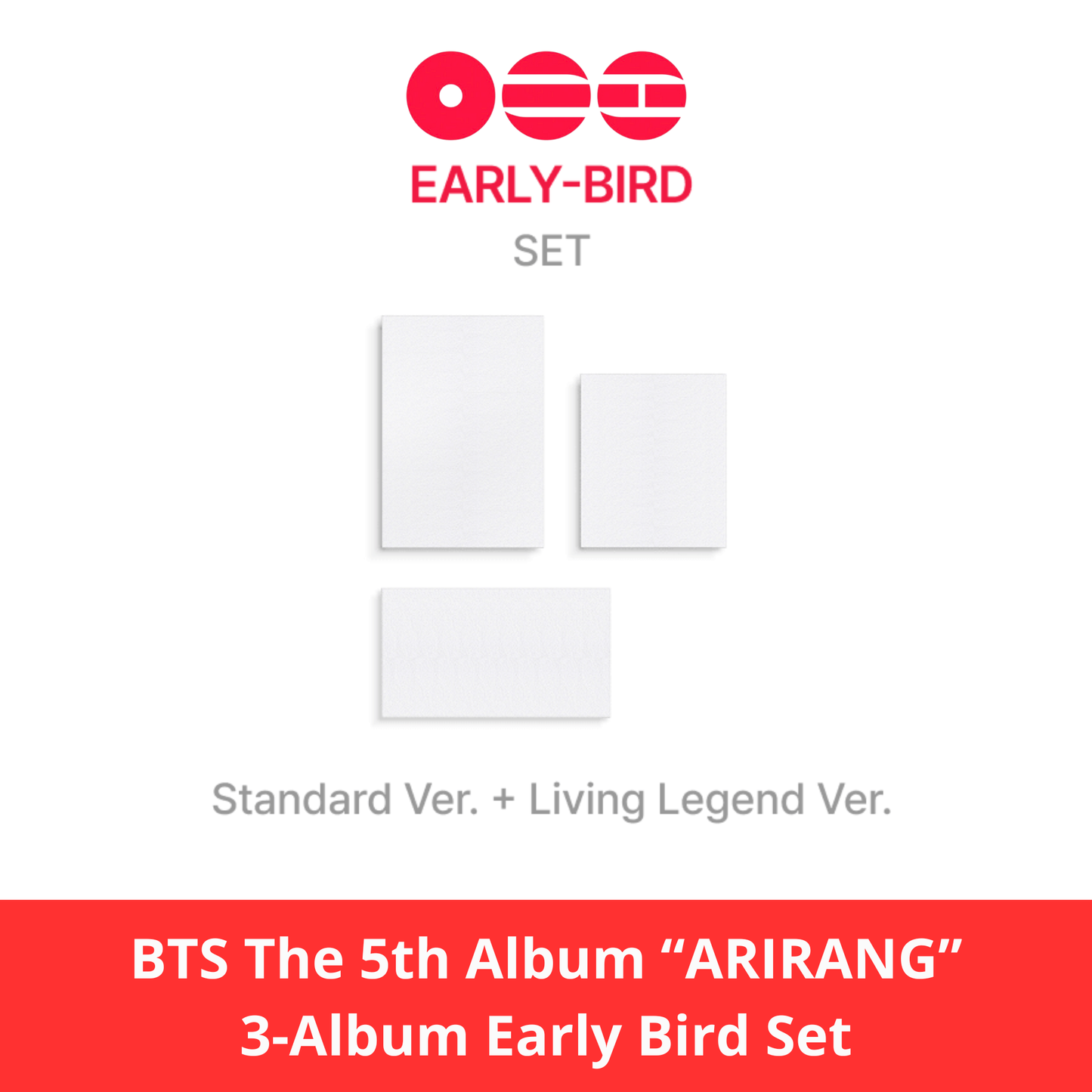 [PRE-ORDER] BTS - BTS The 5th Album “ARIRANG” 3-Album Set (Weverse Early-Bird Event)