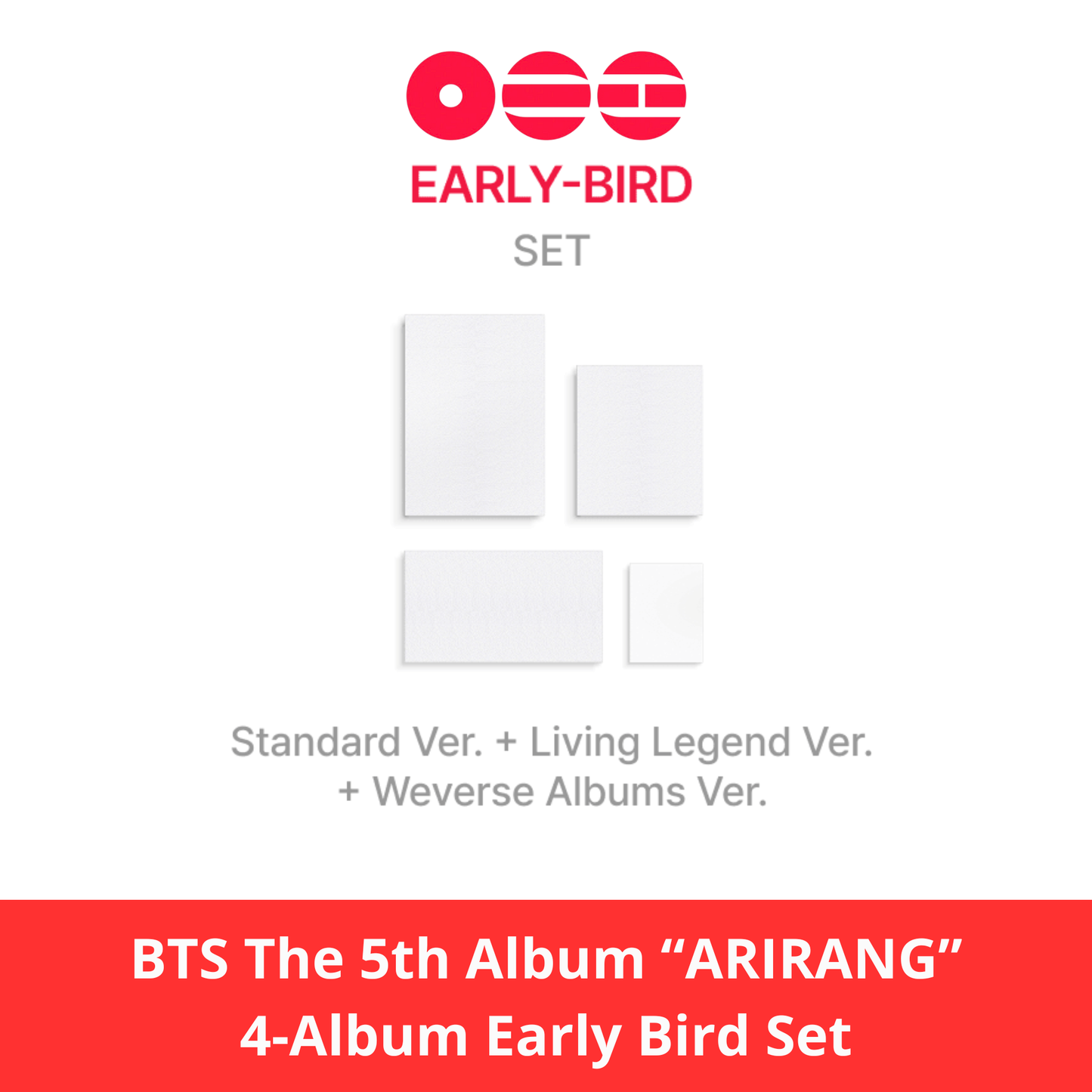 [PRE-ORDER] BTS - BTS The 5th Album “ARIRANG” 4-Album Set (Weverse Early-Bird Event)