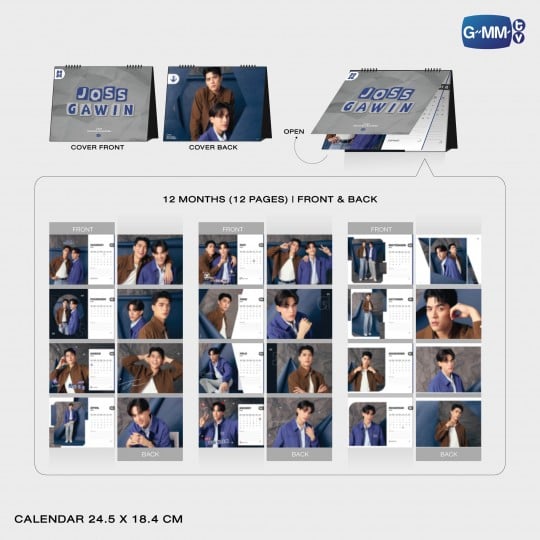 GMMTV - JOSSGAWIN OFFICIAL CALENDAR 2026 + GMMTV GIFT (Exclusive