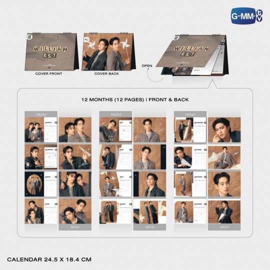 GMMTV - WILLIAMEST OFFICIAL CALENDAR 2026 + GMMTV GIFT (Exclusive