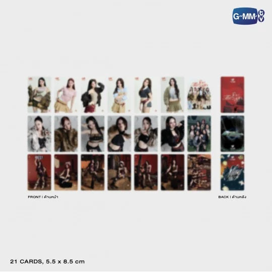 GMMTV FELIZZ COLLECTIBLE CARD SET OFFICIAL EUROPE PRE-ORDER
FELIZZ See Through Chari, Jaoying, Chelsea, Pream, Acare, and Sangt
T-pop Thai GL Thai BL JimmySea SantaPerth WinnySatang KhaoFirst LYKN Lightstick doll keychain album box set