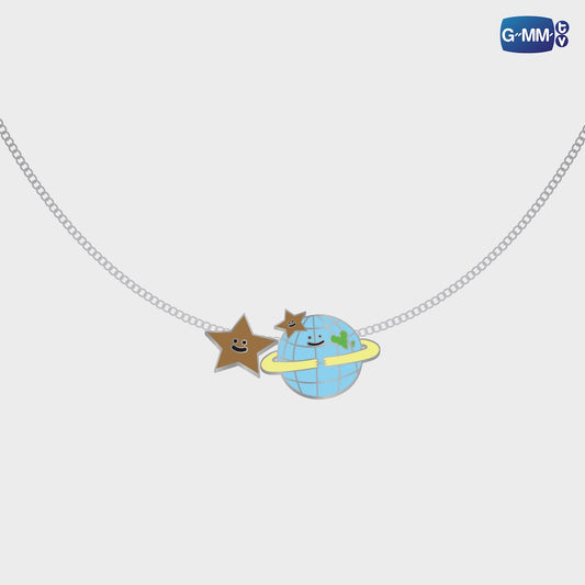 GMMTV Mr Saturnworld Charm Necklace necklace charm jewelry accessory fashion merch GMMTV official merchandise BL romance drama Thai BL series actors PondPhuwin FirstKhaotung JoongDunk JimmySea OffGun EarthMix ForceBook GeminiFourth TayNew BrightWin PerthChimon Only Friends My School President Love You Teacher webshop online store web shop pre-order limited edition EU UK Europe USA shipping international store fan merch collection gift store apparel outfit cosplay fanwear accessory collectible charm jewelry 