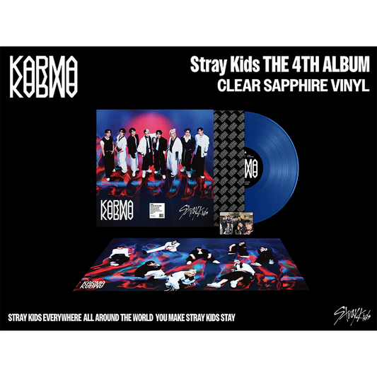 [SALE] STRAY KIDS - 4th Full Album "KARMA" (CLEAR SAPPHIRE VINYL) [STRAY KIDS SHOP USA EXCLUSIVE]
