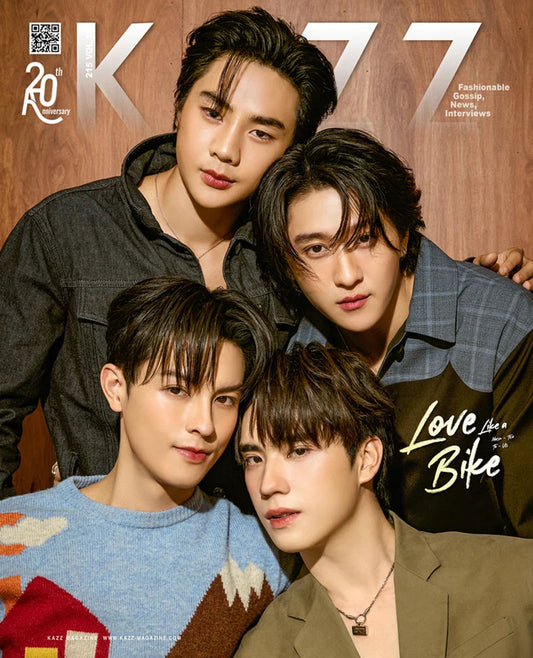 GMMTV KAZZ Magazine No 215 Love Like A Bike Masu Tee Ta Us magazine photobook editorial idol magazine cover Thai entertainment fashion magazine BL romance drama youth culture actors GMMTV PondPhuwin FirstKhaotung JoongDunk JimmySea OffGun EarthMix ForceBook GeminiFourth TayNew BrightWin PerthChimon Only Friends My School President Love You Teacher Thai BL series webshop online store web shop official merchandise pre-order limited edition fan merch collection gift store EU UK Europe USA shipping internationa