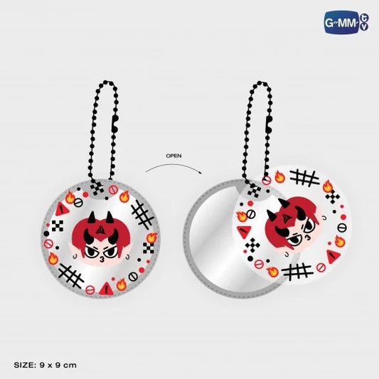 [PRE-ORDER] GMMTV - DOMIIA POCKET MIRROR 2 LAYERS KEYCHAIN | PERTH SANTA TIME STOPPER FANCON