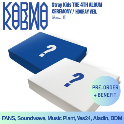 [PRE-ORDER] STRAY KIDS - 4th Full Album "KARMA" [Hooray Ver.] + Pre-Order Benefit (Choose POB)