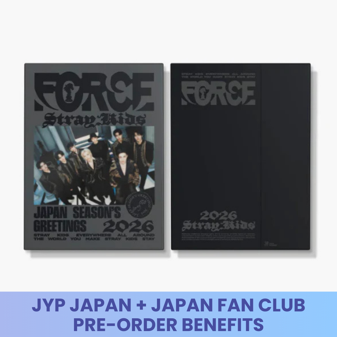 Stray Kids Europe Shipping JAPAN SEASON'S GREETINGS 2026 FORCE Fan Club FanClub FC version Bang Chan Lee Know Changbin Hyunjin Han Felix Seungmin I.N Wolf Chan LeeBit Dwaekki Jiniret Han Quokka BbokAri PuppyM Foxi.Ny  Karma Maxident POB