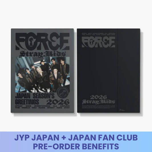 Stray Kids Europe Shipping JAPAN SEASON'S GREETINGS 2026 FORCE Fan Club FanClub FC version Bang Chan Lee Know Changbin Hyunjin Han Felix Seungmin I.N Wolf Chan LeeBit Dwaekki Jiniret Han Quokka BbokAri PuppyM Foxi.Ny  Karma Maxident POB