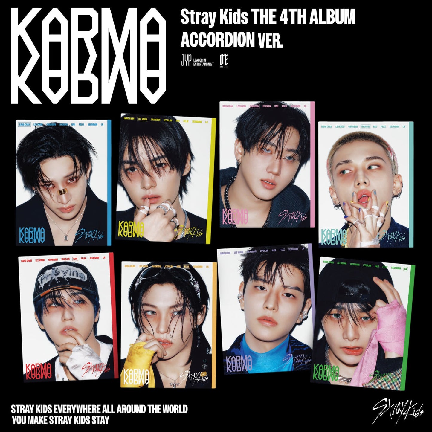[ALBUM + POB] STRAY KIDS - 4th Full Album "KARMA" [Accordion Ver.] (Choose Member + FANS SHOP Pre-Order Benefit)