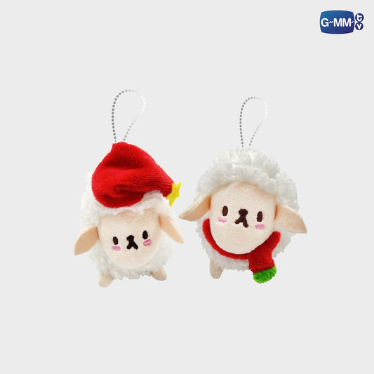 【PRE-ORDER】 GMMTV - CHRISTMAS SHEEP COUPLE PLUSH DOLL KEYCHAIN | TICKET TO HEAVEN