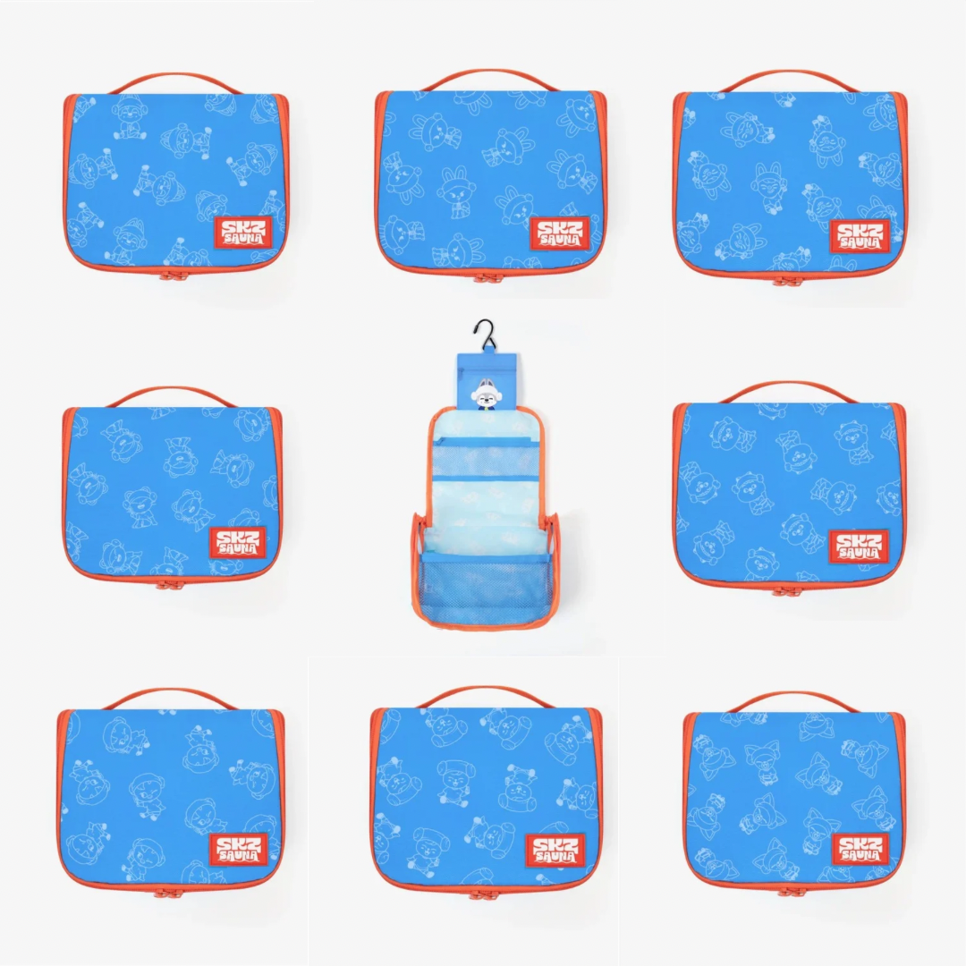 [PRE-ORDER] STRAY KIDS – SKZOO Character Travel Pouch | JYP JAPAN POPUP STORE 2025 SKZ SAUNA Official Goods