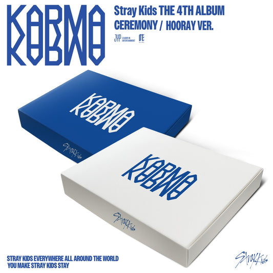[ALBUM + POB] STRAY KIDS - 4th Full Album "KARMA" 2-Album Set [Ceremony Ver. + Hooray Ver.] (+ FANS SHOP Pre-Order Benefits 2EA)