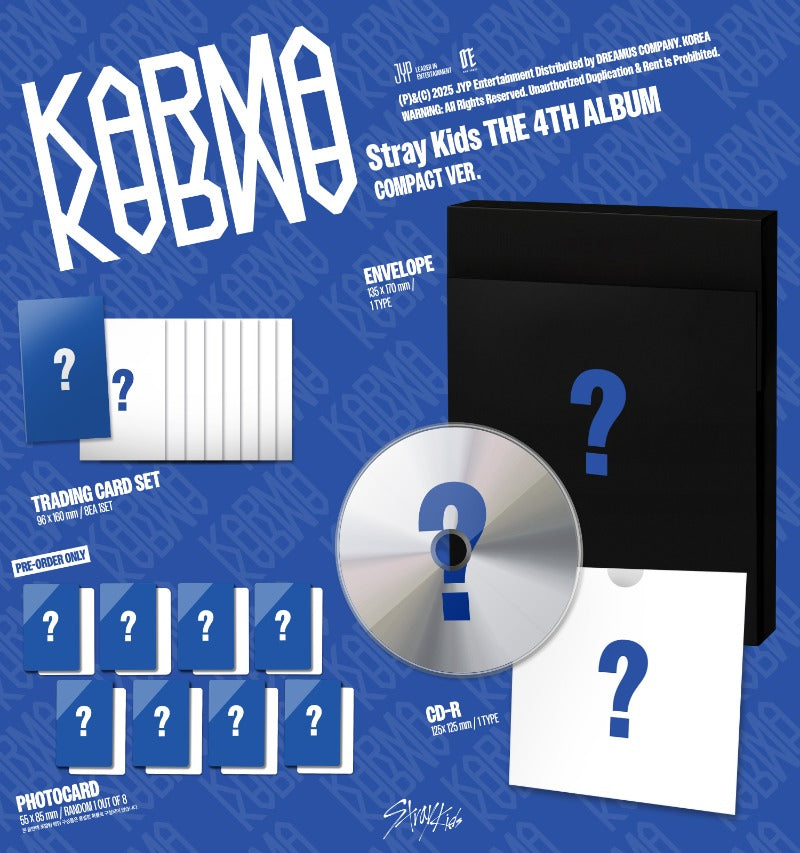 [PRE-ORDER] STRAY KIDS - 4th Full Album "KARMA" [Compact Ver.] + Pre-Order Benefit (Choose POB)