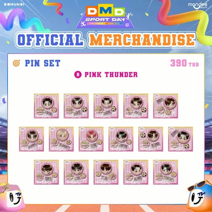 [PRE-ORDER] DMD (DOMUNDI) - DMD SPORT DAY 2025 OFFICIAL MERCHANDISE | Pin Set (Pink Thunder)