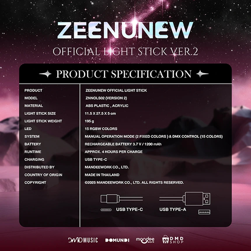 [PRE-ORDER] ZEENUNEW - OFFICIAL LIGHT STICK VER.2