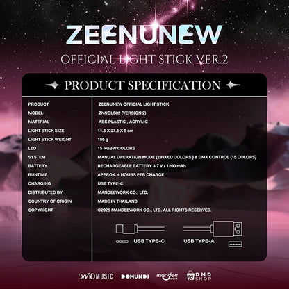[PRE-ORDER] ZEENUNEW - OFFICIAL LIGHT STICK VER.2