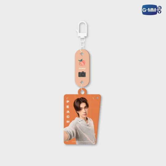 [PRE-ORDER] GMMTV - PONDPHUWIN PEACH PEARLESCENT ACRYLIC KEYCHAIN (ME AND THEE)