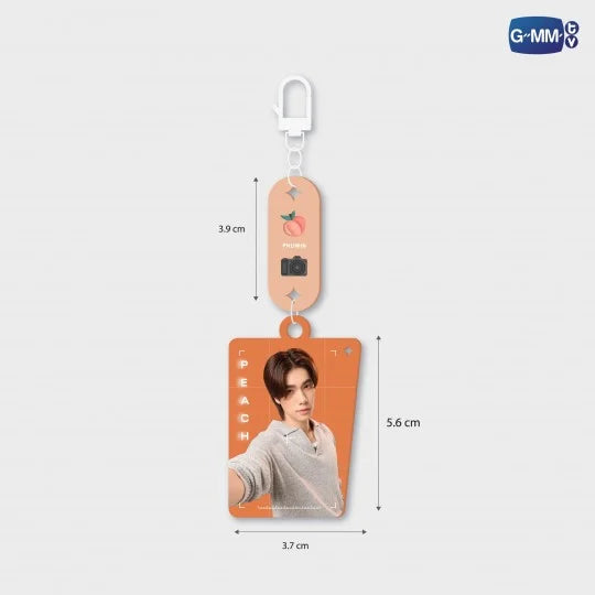 [PRE-ORDER] GMMTV - PONDPHUWIN PEACH PEARLESCENT ACRYLIC KEYCHAIN (ME AND THEE)